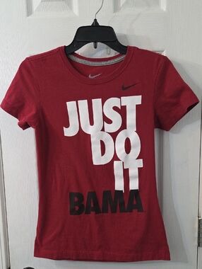 Nike Crimson Red 'JUST DO IT' BAMA Short Sleeve Tee